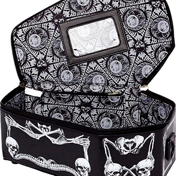 Amazing Skeleton Coffin Casket Handbag with Bone Accessory - Picture 6 of 8
